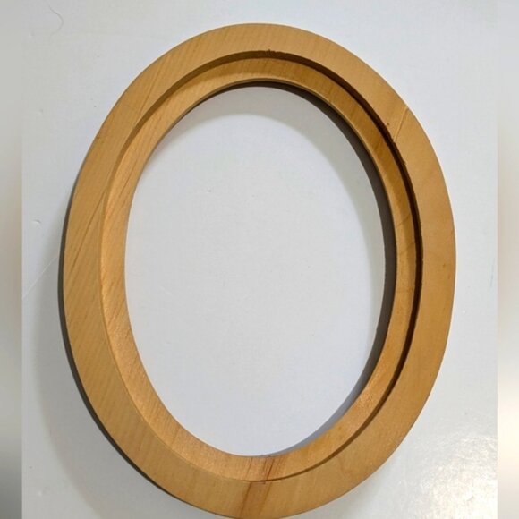 2 Natural Wood Oval Frames Arts & Craft Supplies Decorative CrOne Sizes-stitch - Picture 5 of 9